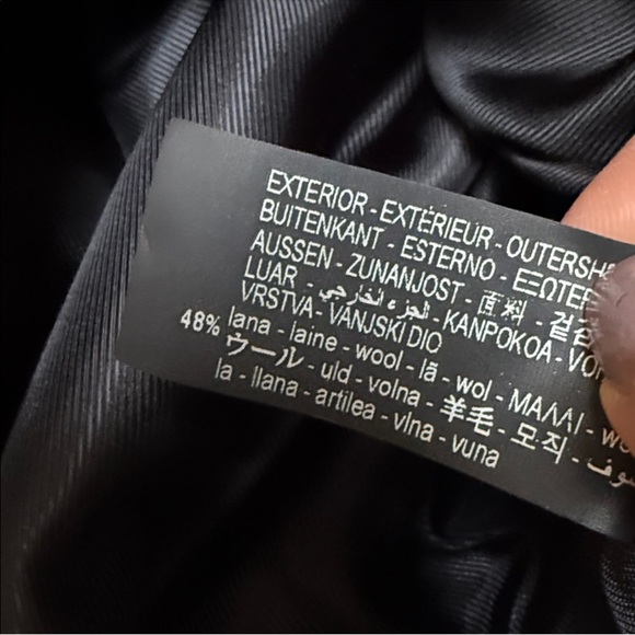 ZARA oversized wool blend short coat with scarf - Picture 7 of 8